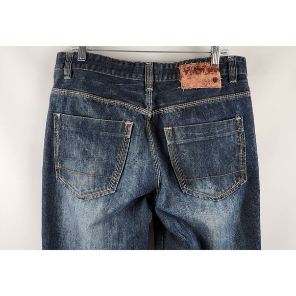 ECKO Unltd Jeans Mens 34x32 Blue Vintage Pants Dark Wash 100% Cotton - Picture 8 of 11